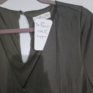 She + Sky Olive Green Jumpsuit